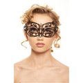 Kayso Black Luxury Flora Laser Cut Masquerade Mask with Pink Rhinestones One Size BB007PKBK